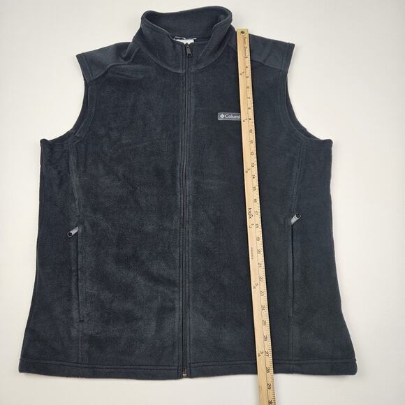 Columbia Full Zip Steens Mountain Fleece Vest Men's L Black Breathable Warmth - Picture 6 of 7